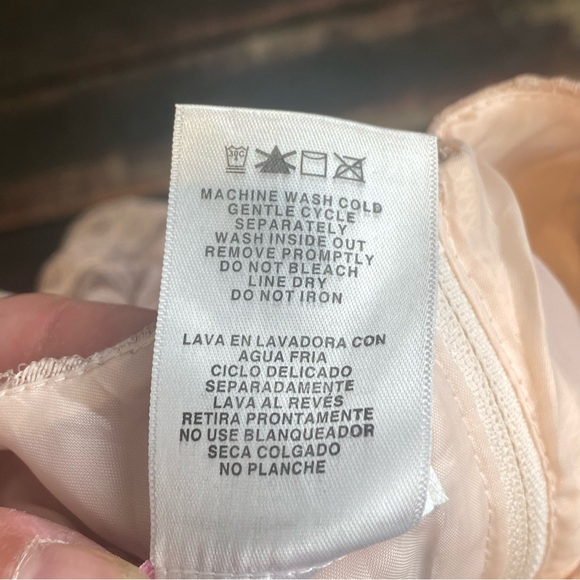 Bonnie Jean Girls Size 5 Taupe Blush Bow Embroidered Lace Floral Ballerina Dress - Picture 8 of 8